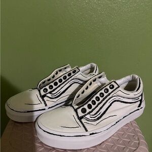 Stylish Kids White and Black Sneakers